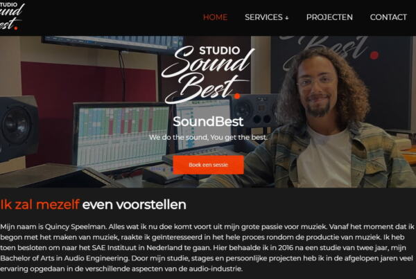 SoundBest sound studio Quincy Speelman